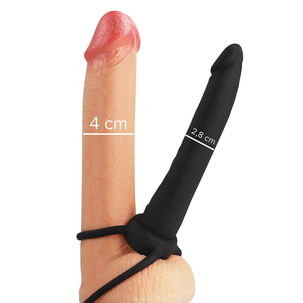 COCKRING WITH DILDO - DOUBLE PENETRATION