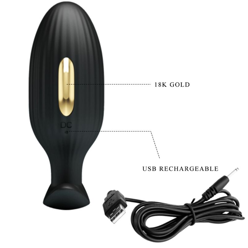 18K GOLD ANAL VIBRATOR WITH FREE APP