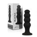 Black & Silver - Scott Premium Silicone Anal Plug - Black - Kinky Leash