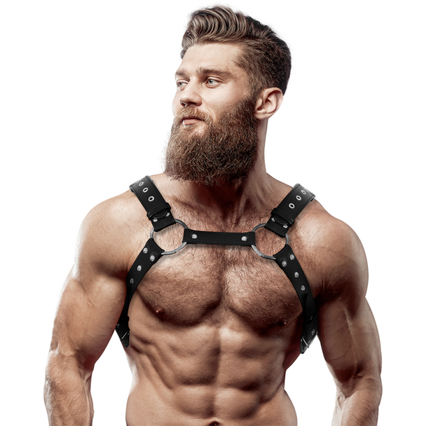 MEN'S ECO-LEATHER CHEST HARNESS